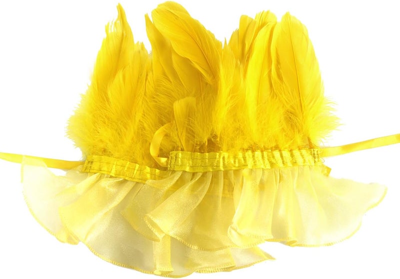 UQJE 2PCS Women's Lace Feather Long Gloves Gothic Mesh Cuff Wedding Halloween Party - Image 1